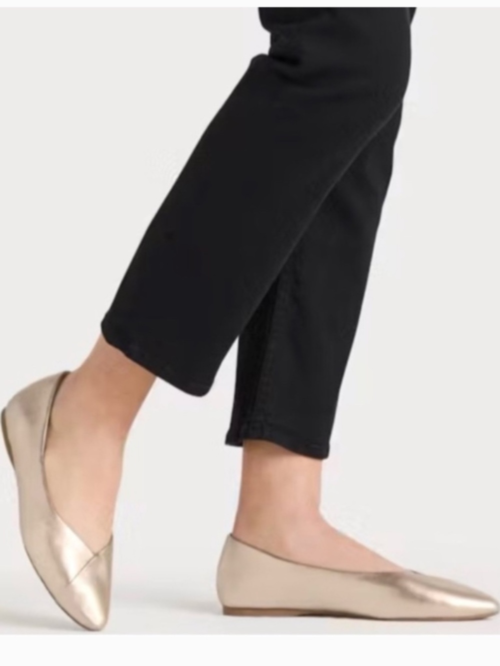 NWOT BIRDIES The Goldfinch Pointed Flats in Gold Leather size 9